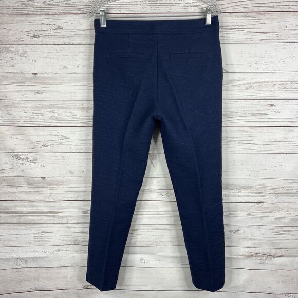 Trina Turk Womens Moss 2 Pant Size 4 Blue Textured - Picture 5 of 9